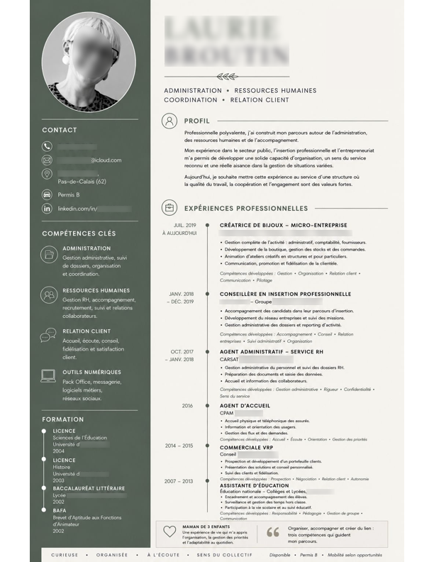 CV de Laurie avant optimisation